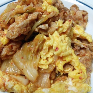 卵と豚キムチの炒め物